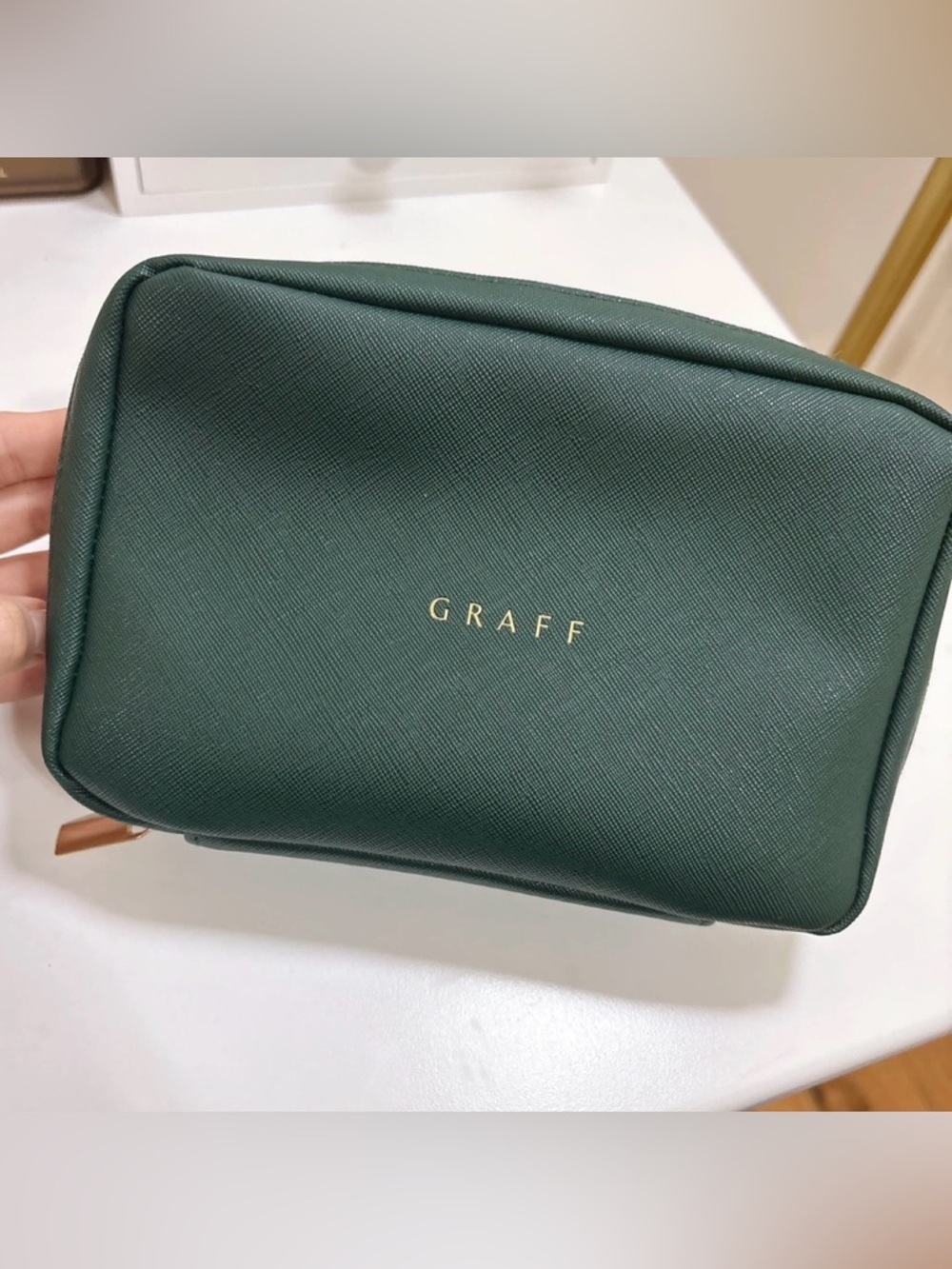 GRAFF Green Leather Pouch